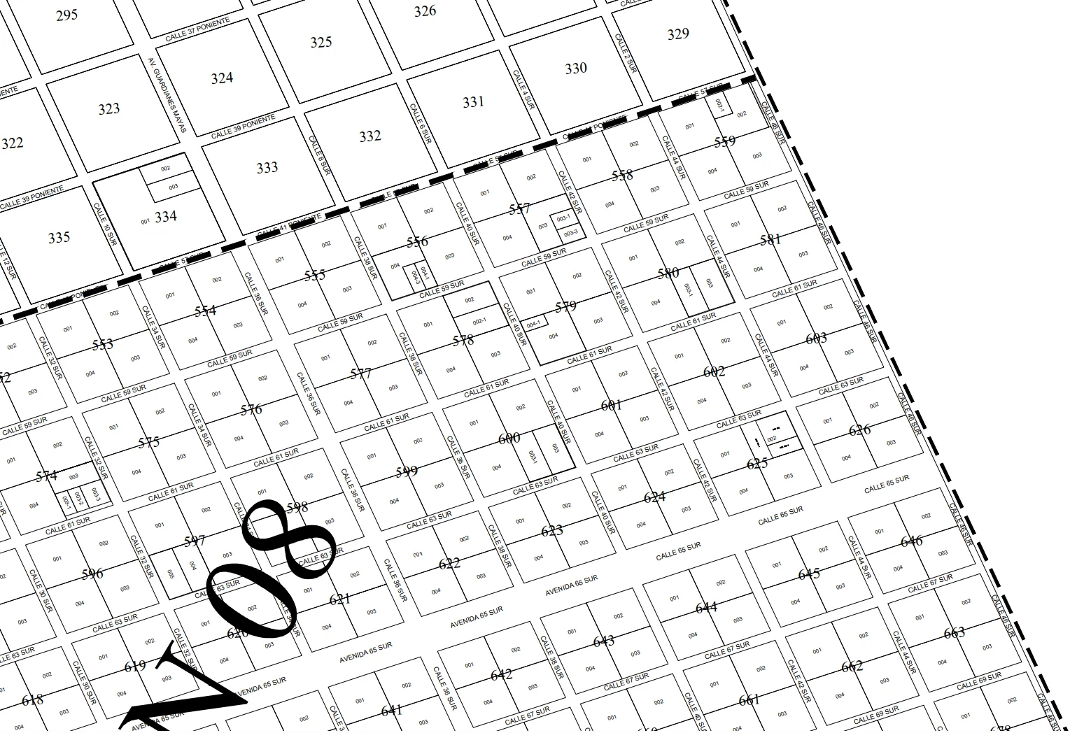 Mapa de ubicación Manzana 576 Lote 1